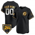 Custom Chicago Cubs 2024 Spring Training Patch Vapor Premier Limited Jersey V2 ¨C All Stitched-Black HeidiMiller
