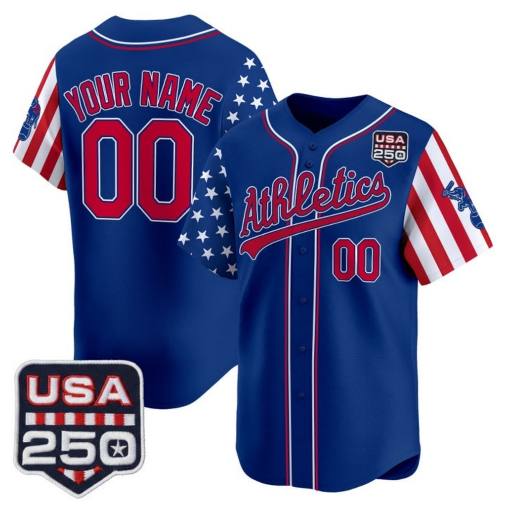 Custom Oakland Athletics America 250 Edition Vapor Premier Limited Royal HeidiMiller Stitched Jerseys