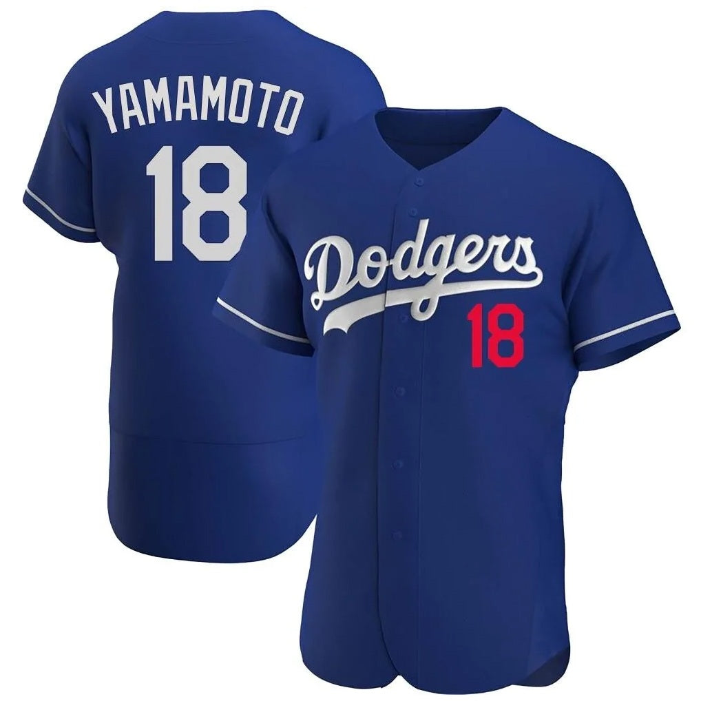 Los Angeles Dodgers #18 Yoshinobu Yamamoto Player Royal HeidiMiller Limited Elite Home Stitched Jerseys
