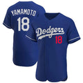 Los Angeles Dodgers #18 Yoshinobu Yamamoto Player Royal HeidiMiller Limited Elite Home Stitched Jerseys