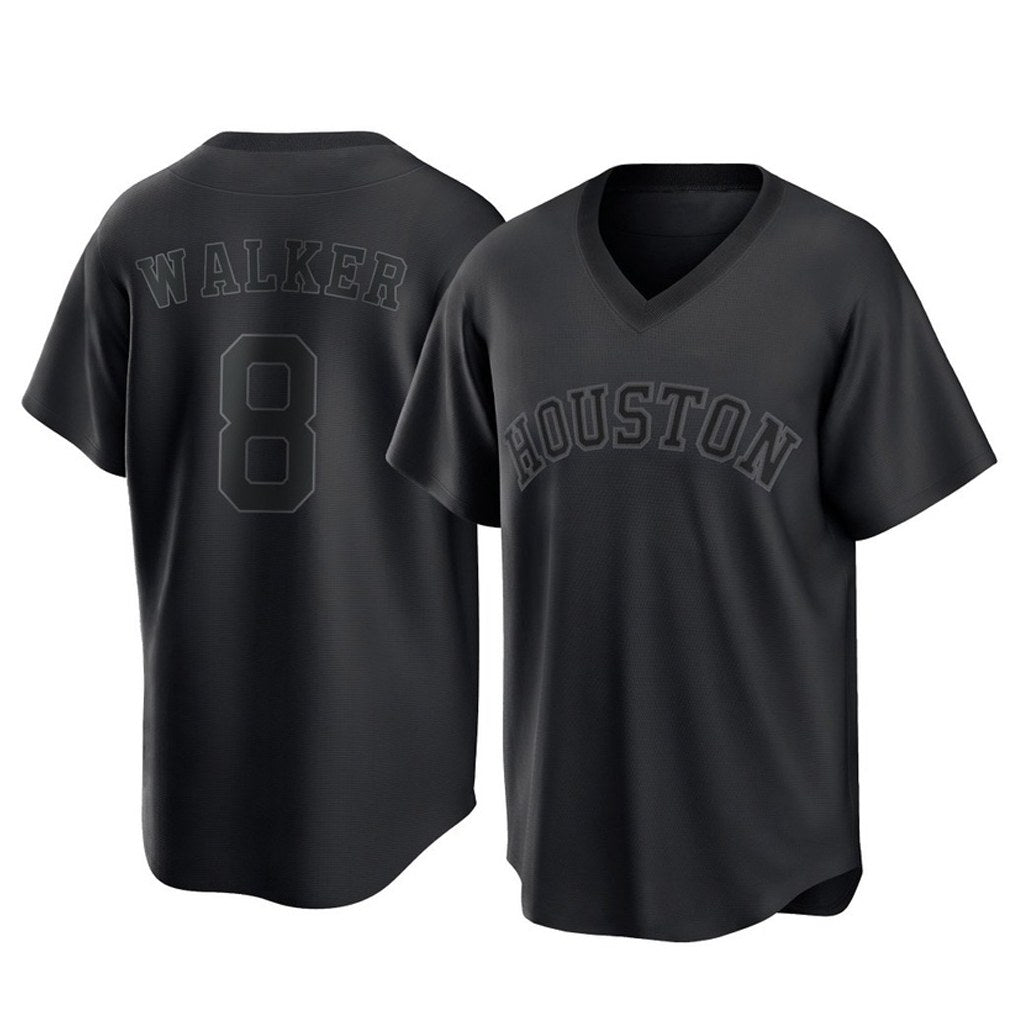 Houston Astros #8 Christian Walker Player Black HeidiMiller Fashion T-shirt Home Game Stitched Jerseys