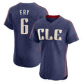 Cleveland Guardians #6 David Fry Player Navy HeidiMiller City Connect Limited Elite Home Stitched Jerseys