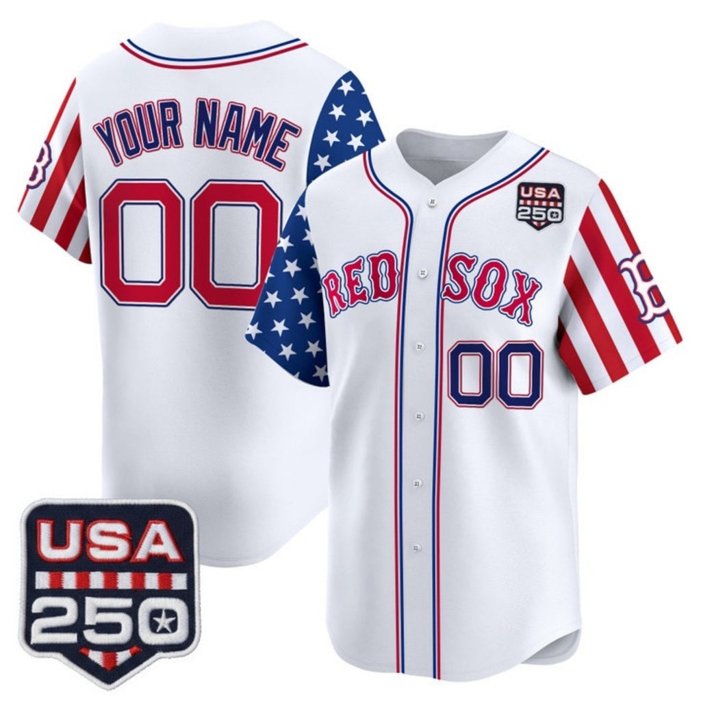 Custom Boston Red Sox America 250 Edition Vapor Premier Limited White HeidiMiller Stitched Jerseys