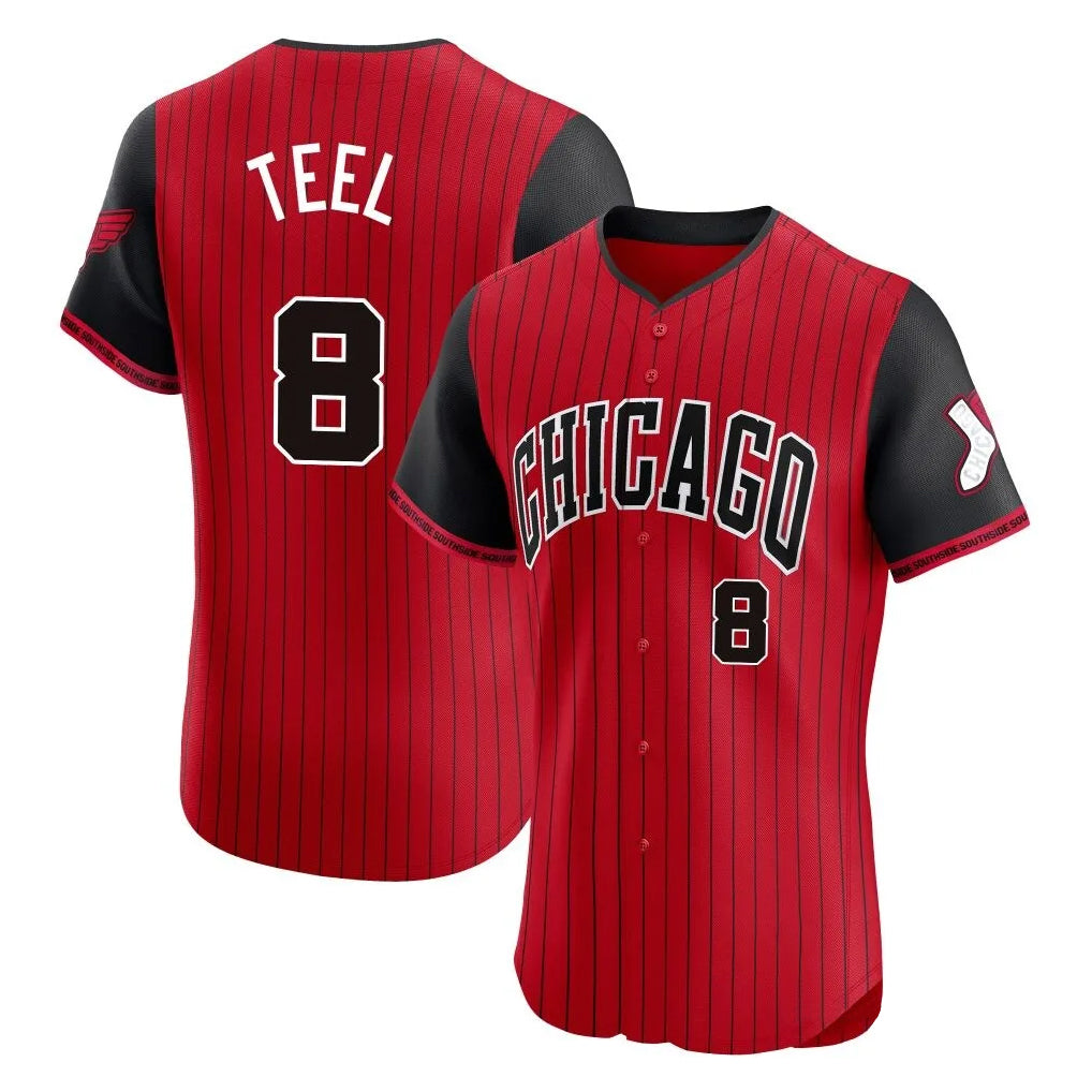 Chicago White Sox #8 Kyle Teel Player Red HeidiMiller City Connect Limited Elite Home Stitched Jerseys