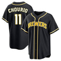 Milwaukee Brewers #11 Jackson Chourio Player Black HeidiMiller Fashion Out Home Game Stitched Jerseys