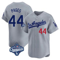 Los Angeles Dodgers #44 Andy Pages Player Gray HeidiMiller World Series Meet Limited Home Stitched Jerseys