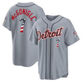 Detroit Tigers #7 Kevin McGonigle Gray HeidiMiller USA 250 Fourth of July Road Stadium Jersey
