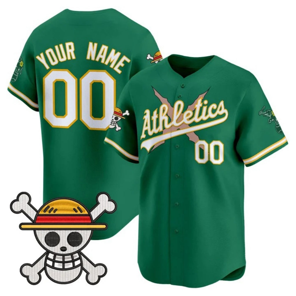 Custom Oakland Athletics x One Piece Green HeidiMiller Vapor Premier Limited Jersey - Stitched