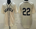 Seattle Mariners #22 Bryan Woo Cream HeidiMiller Alternate Stitched Jersey