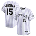 Colorado Rockies #15 Hunter Goodman Player White HeidiMiller Limited Home Stitched Jerseys