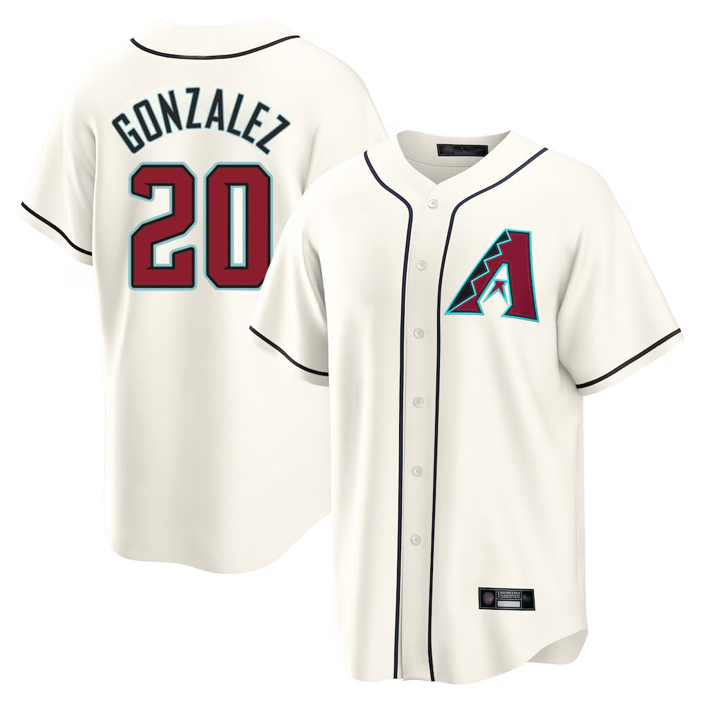 Arizona Diamondbacks #20 Luis Gonzalez Player Cream HeidiMiller Home Game Stitched Jerseys