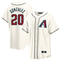 Arizona Diamondbacks #20 Luis Gonzalez Player Cream HeidiMiller Home Game Stitched Jerseys