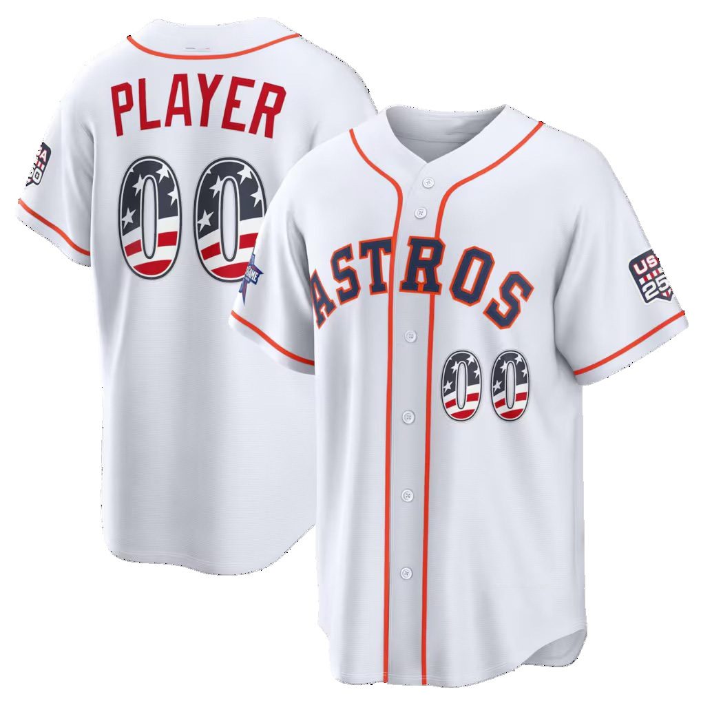 Custom Houston Astros 2026 All-Star Edition Stars & Stripes White HeidiMiller Stadium Pick-A-Player Jersey