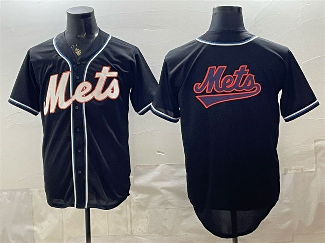 New York Mets Team Big Logo 2026 Fashion Replica Black HeidiMiller Out Stitched Jersey