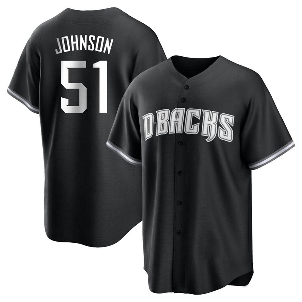 Arizona Diamondbacks #51 Randy Johnson Player Black HeidiMiller Game Home Stitched Jerseys