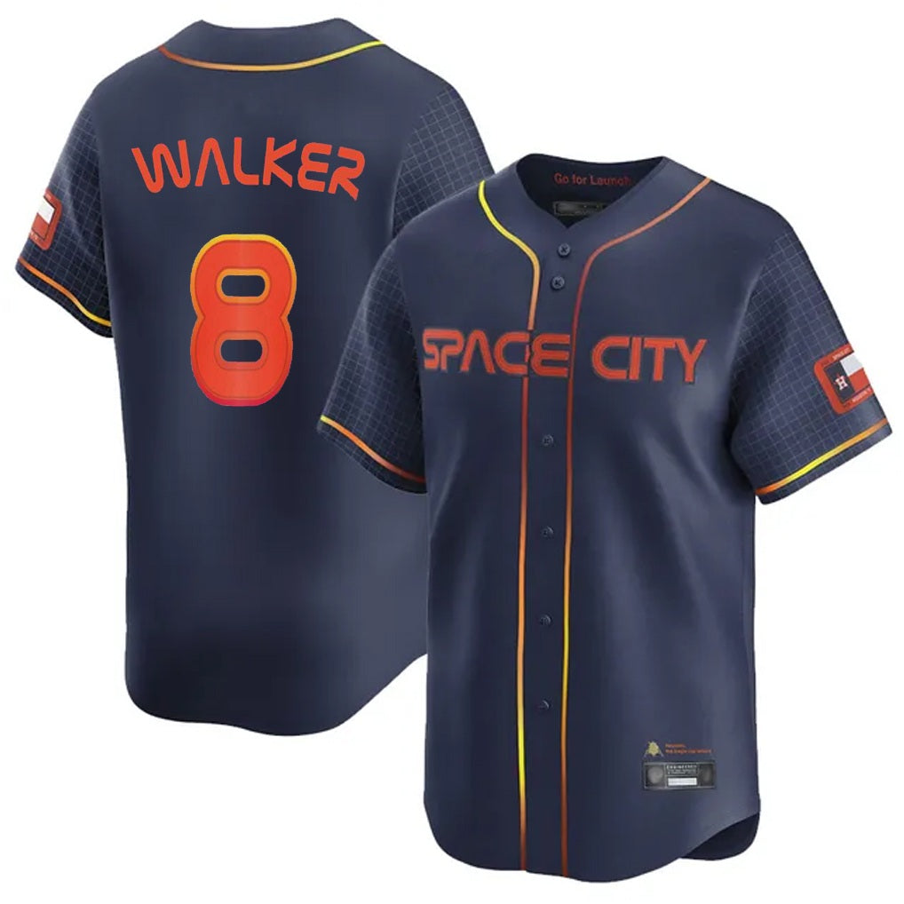 Houston Astros #8 Christian Walker Player Navy HeidiMiller City Connect Home Limited Stitched Jerseys