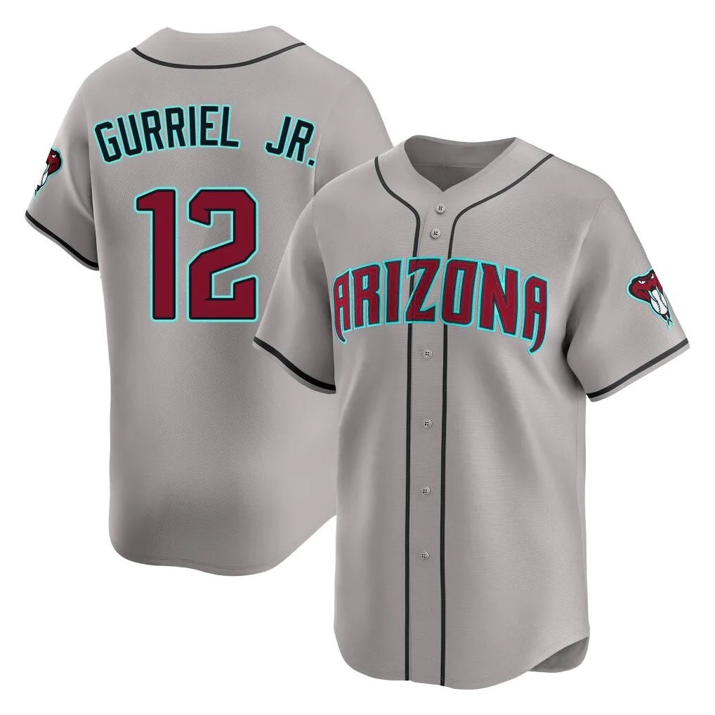Arizona Diamondbacks #12 Lourdes Gurriel Jr Player Gray HeidiMiller Road Limited Home Game Stitched Jerseys