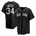 Boston Red Sox #34 David Ortiz Player Black HeidiMiller Home Game Stitched Jerseys