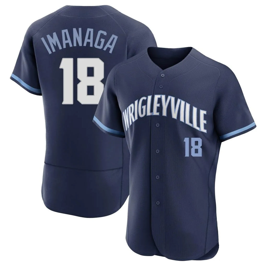 Chicago Cubs #18 Shota Imanaga Player Navy HeidiMiller City Connect Limited Elite Home Stitched Jerseys