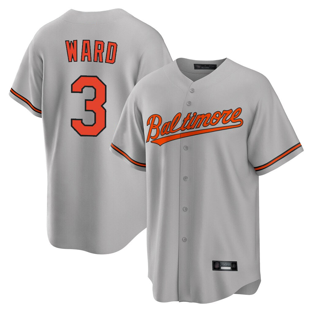 Baltimore Orioles #3 Taylor Ward Player Gray HeidiMiller Home Game Stitched Jerseys