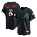 Arizona Diamondbacks #8 James McCann Player Black HeidiMiller USA 250 Fourth of July Home Game Stitched Jerseys
