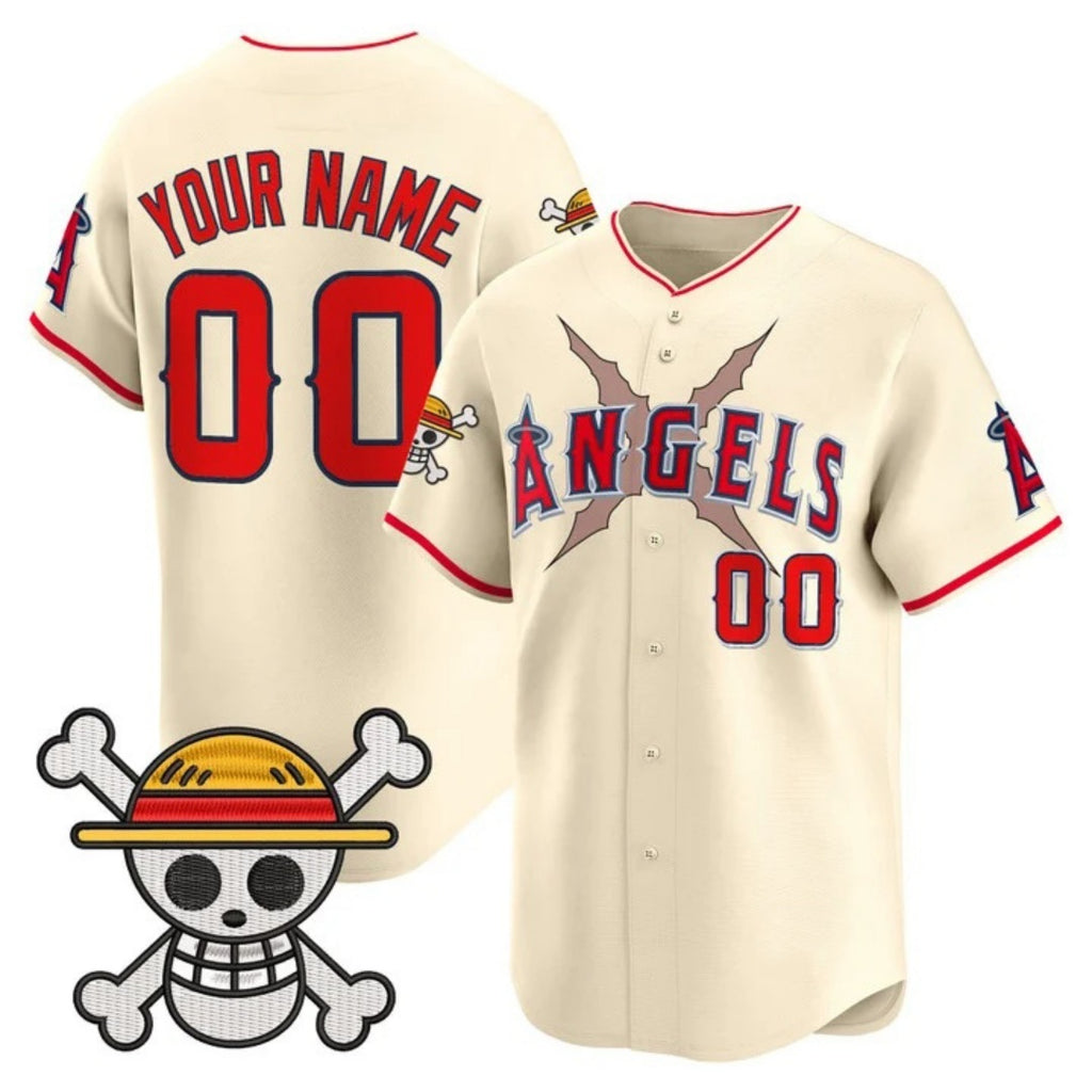 Custom Los Angeles Angels x One Piece Cream HeidiMiller Vapor Premier Limited Jersey - Stitched