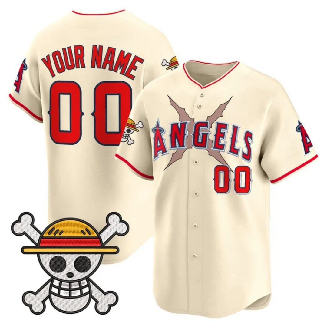 Custom Los Angeles Angels x One Piece Cream HeidiMiller Vapor Premier Limited Jersey - Stitched