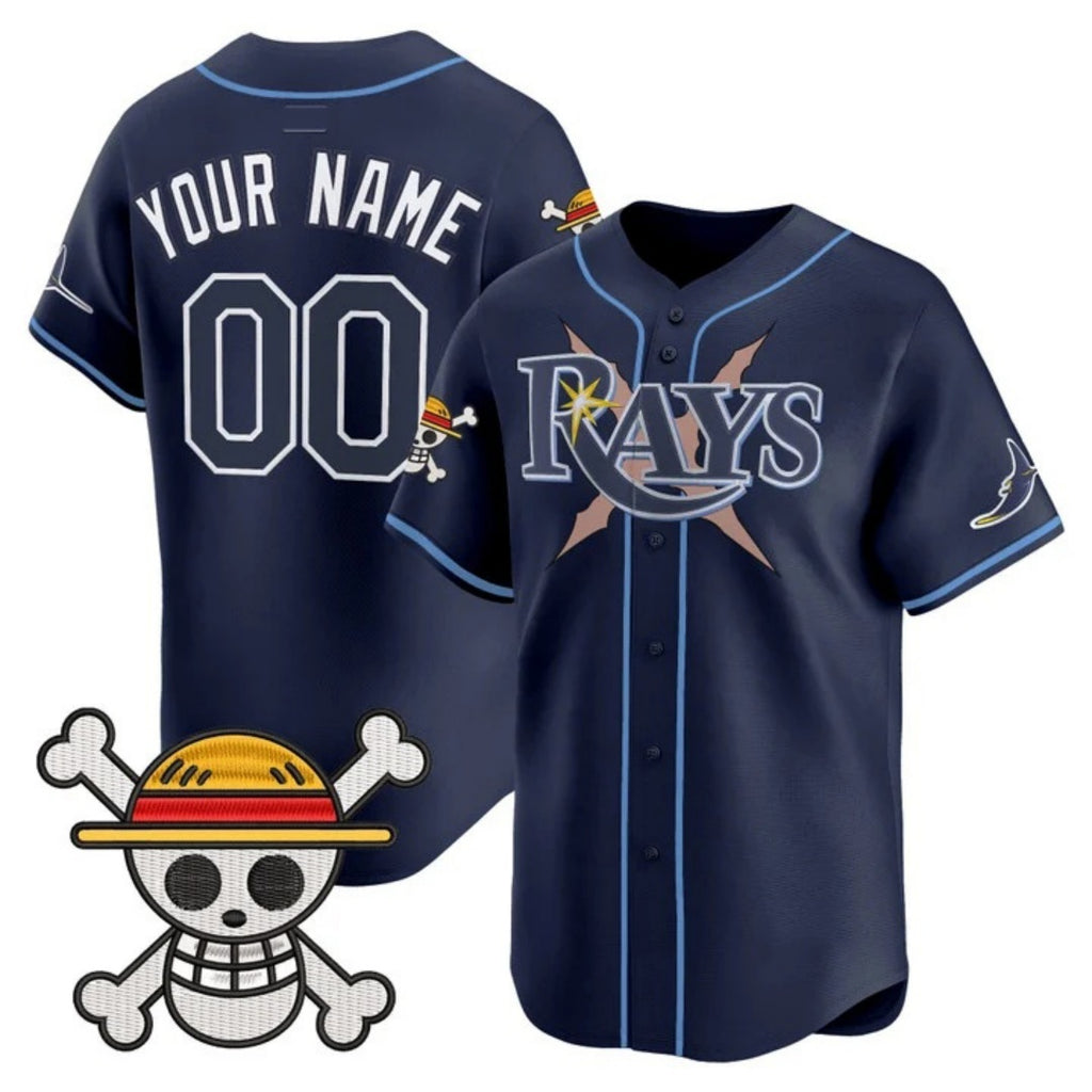 Custom Tampa Bay Rays x One Piece Navy HeidiMiller Vapor Premier Limited Jersey - Stitched