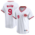 Cincinnati Reds #9 Matt McLain Player White HeidiMiller Cooperstown Collection Limited T-shirt Home Stitched Jerseys