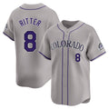 Colorado Rockies #8 Ryan Ritter Player Gray HeidiMiller Limited Home Stitched Jerseys
