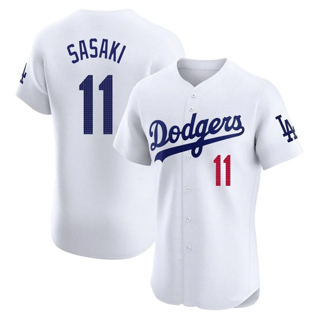 Los Angeles Dodgers #11 Roki Sasaki Player White HeidiMiller Limited Elite Home Stitched Jerseys