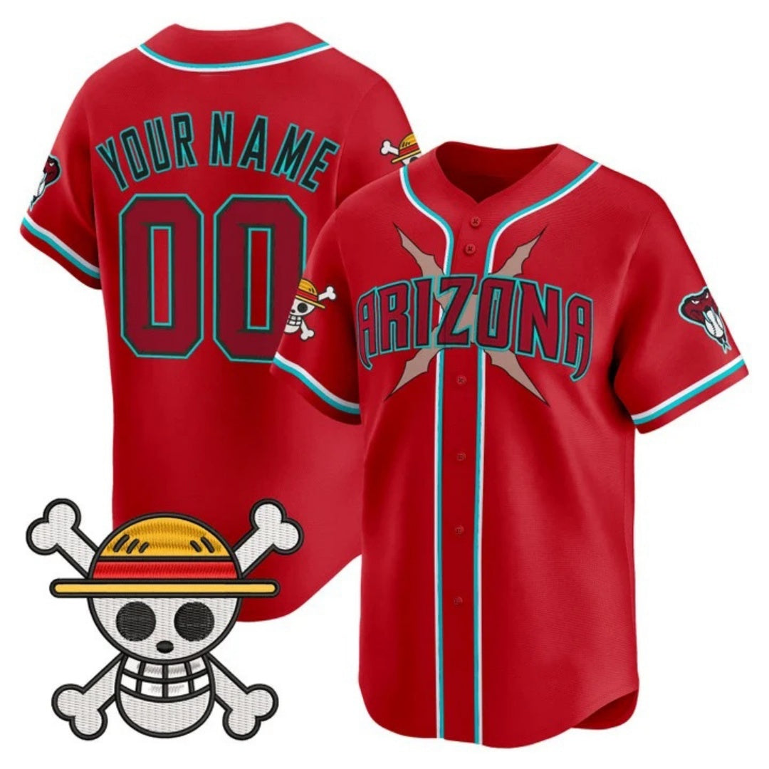 Custom Arizona Diamondbacks x One Piece Red HeidiMiller Vapor Premier Limited Jersey - Stitched