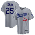 Los Angeles Dodgers #25 Tommy Edman Player Gray HeidiMiller Game Home Stitched Jerseys