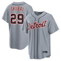 Detroit Tigers #29 Tarik Skubal Player Gray HeidiMiller Home Game Stitched Jerseys