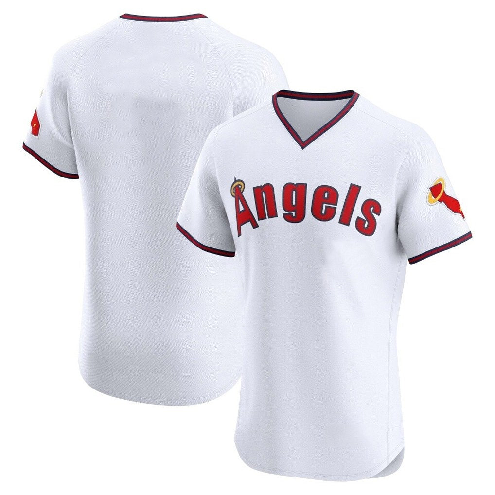 Los Angeles Angels Blank Player White HeidiMiller T-shirt Home Limited Elite Stitched Jerseys
