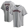 Houston Astros #8 Christian Walker Player Gray HeidiMiller Home Game Stitched Jerseys