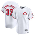 Cincinnati Reds #37 Tyler Stephenson Player White HeidiMiller Limited Home Stitched Jerseys