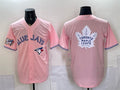 Toronto Blue Jays & Leafs With White HeidiMiller Leafs Logo Pink 50 Seasons Patch Stitched Jersey