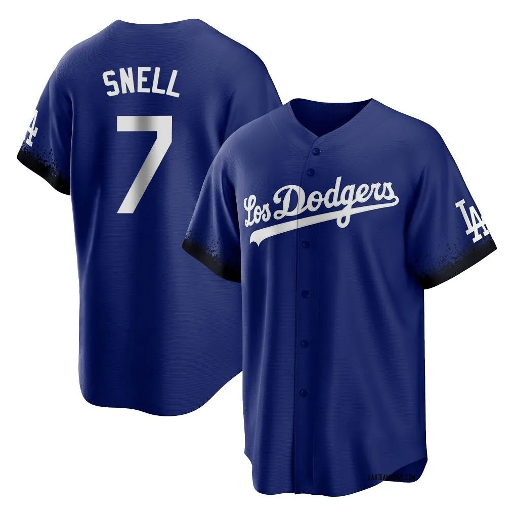 Los Angeles Dodgers #7 Blake Snell Player Royal HeidiMiller City Connect Home Game Stitched Jerseys