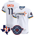 Houston Astros #11 Cam Smith Player White HeidiMiller City Connect Texas Patch Vapor Premier Limited Elite Home Stitched Jerseys