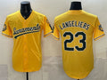 Oakland Athletics #23 Shea Langeliers 2026 Yellow HeidiMiller Alternate Sacramento Celebrating 125 Years Vapor Limited Stitched Jersey