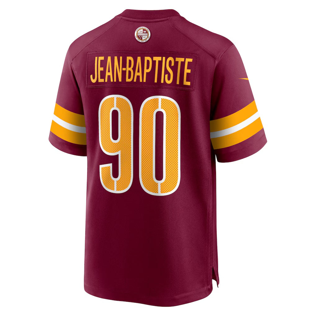 W.Commanders #90 Javontae Jean-Baptiste Burgundy HeidiMiller Game Jersey