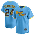 Milwaukee Brewers #24 William Contreras Player Light Blue HeidiMiller City Connect Home Limited Stitched Jerseys