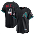 Arizona Diamondbacks #4 Ketel Marte Player Black HeidiMiller USA 250 Fourth of July Home Game Stitched Jerseys