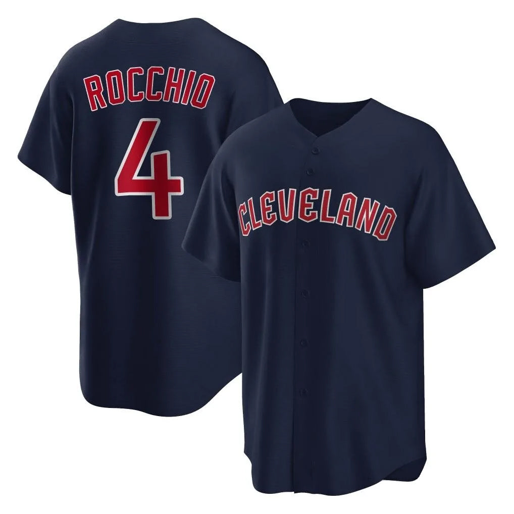 Cleveland Guardians #4 Brayan Rocchio Player Navy HeidiMiller Game Home Stitched Jerseys