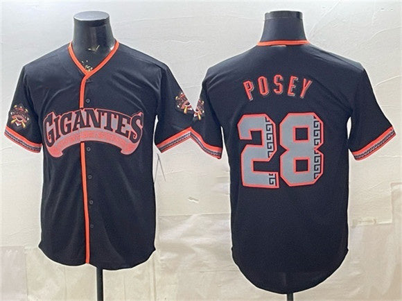 San Francisco Giants #28 Buster Posey Black HeidiMiller 2026 Alternate Stadium Stitched Jersey