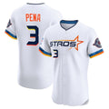 Houston Astros #3 Jeremy Pena Player White HeidiMiller City Connect Limited Elite Home Stitched Jerseys