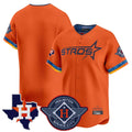 Houston Astros Blank Player Orange HeidiMiller City Connect Texas Patch Vapor Premier Limited Home Stitched Jerseys