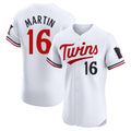 Minnesota Twins #16 Austin Martin Player White HeidiMiller Home Limited Elite Stitched Jerseys
