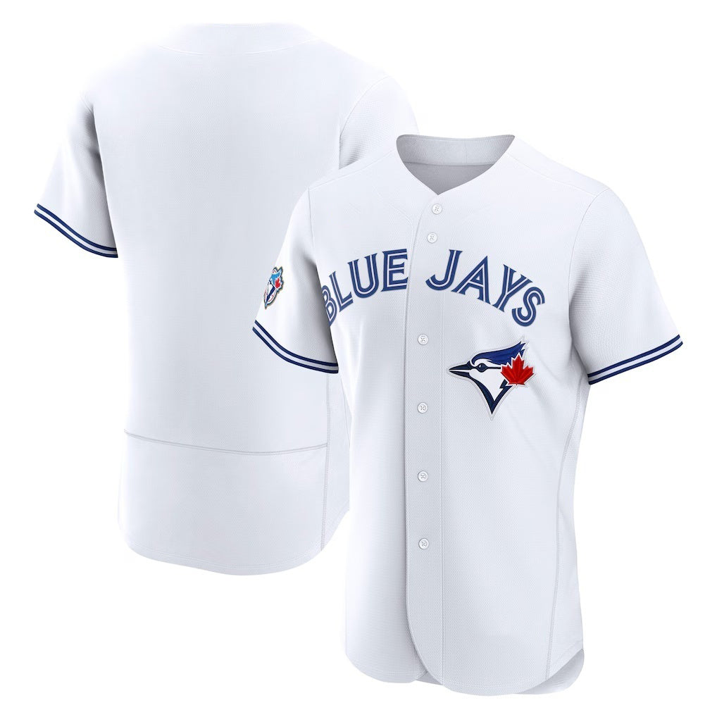 Toronto Blue Jays Blank White HeidiMiller 50 Seasons Patch Stitched Jersey